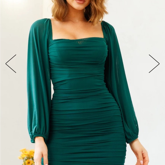 NEW without tag MOJITO NIGHTS DRESS DARK GREEN from Princess Polly - Picture 2 of 7